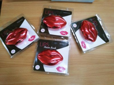 3000mah High Quality Lips Shape gift Power Bank